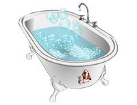 a bath full of water